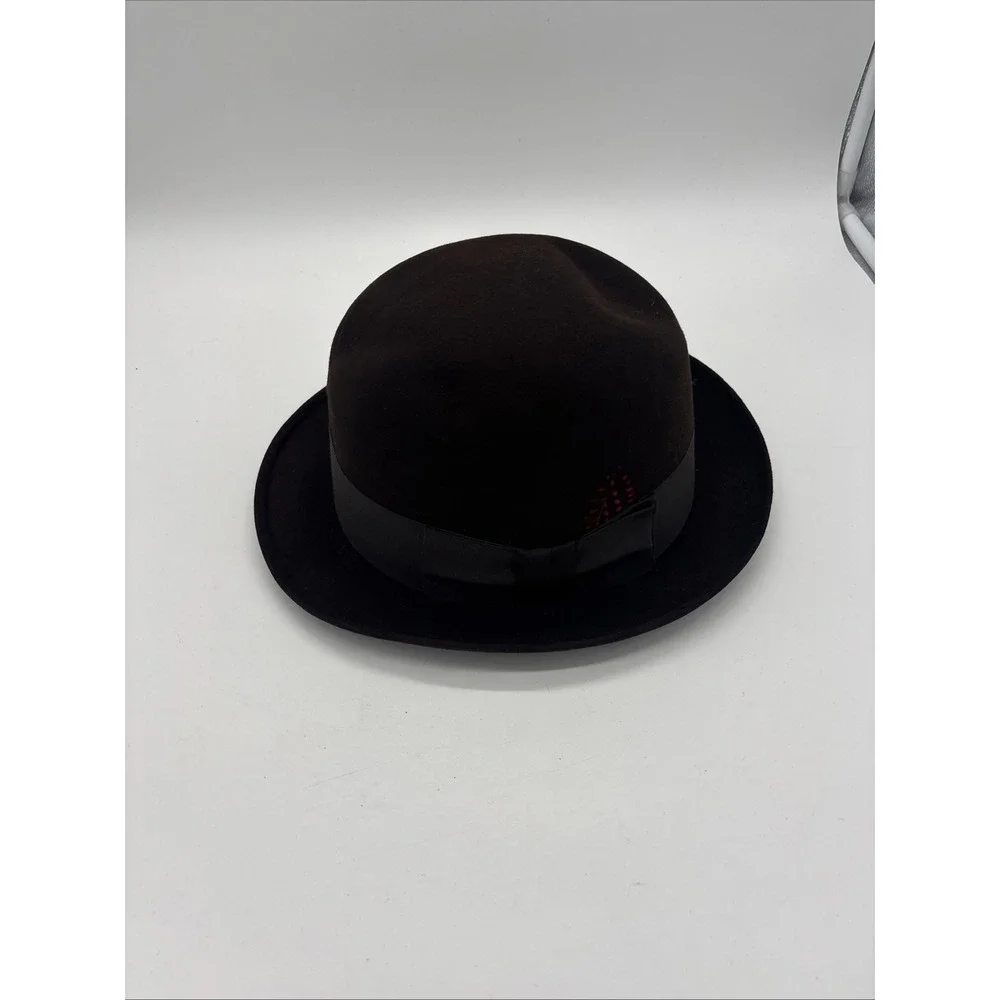 Vintage Brown Fedora Men's Hat Made In Usa Carson Pirie Scott